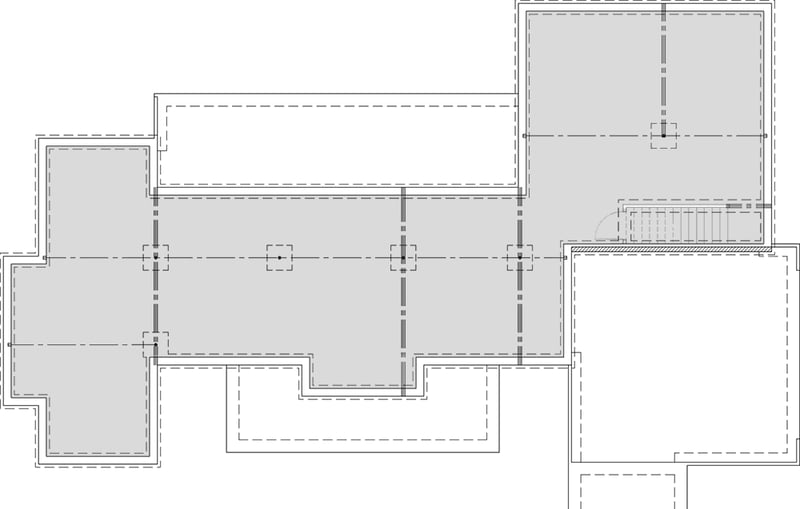 Plan 56465SM: Split Bedroom Modern Farmhouse Plan with Vaulted Great Room - 1954 Sq Ft - Floor Plan - Unfinished Basement - Country, Farmhouse, Modern Farmhouse, New American, Southern, Traditional