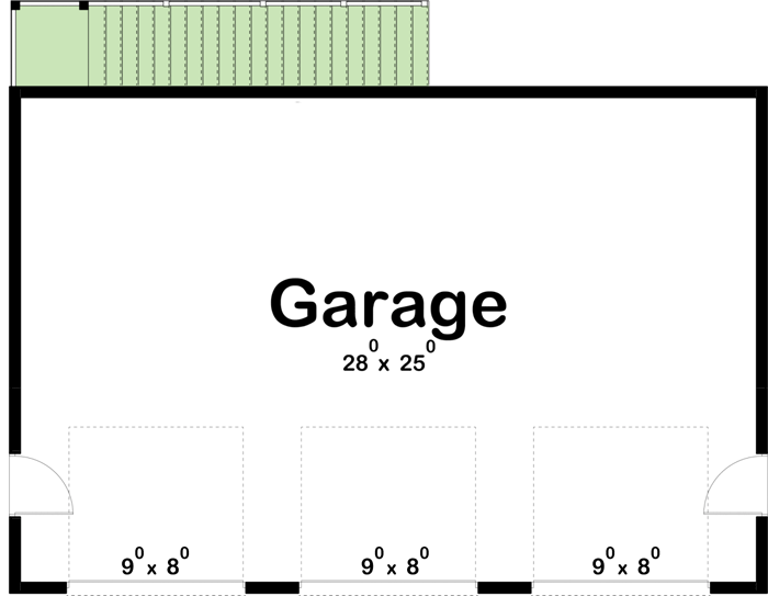 Plan 62854DJ: Large Modern Garage Plan with Party Deck - Floor Plan - Main Level