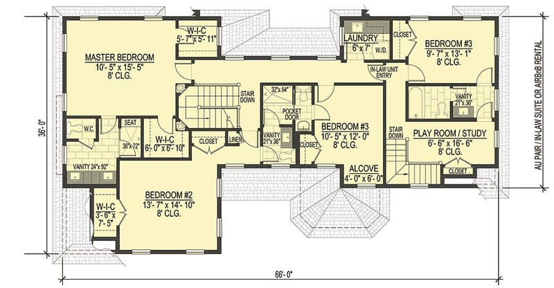 Plan 654000KNA: Coastal Shingle Style House Plan with Apartment Option - Floor Plan - Optional Second Floor (included) - Coastal, Shingle