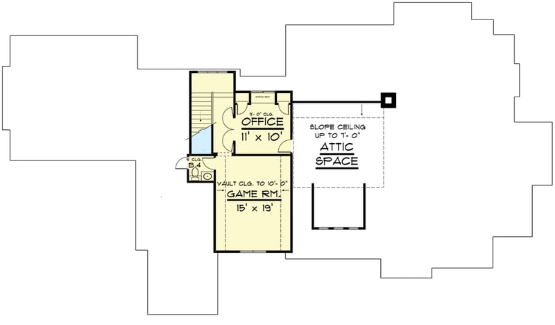 Plan 915038CHP: Exclusive New American Home Plan with Front and Rear Porches - Floor Plan - 2nd Floor - Country, Farmhouse, New American