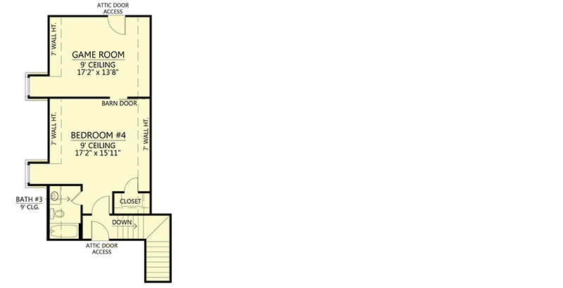 Plan 56474SM: 4-Bed Southern House Plan with Keeping Room - Floor Plan - 2nd Floor - European, Southern