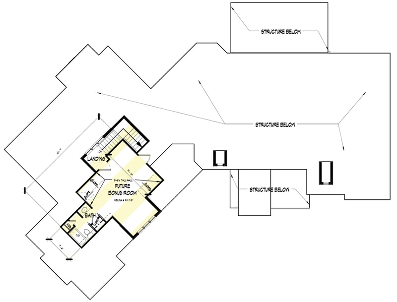 Plan 360068DK: Country Craftsman House Plan with 45-Degree Angled Garage - 2919 Sq Ft - Floor Plan - Bonus - Country, Craftsman