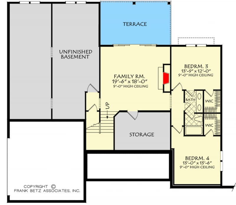 Plan 710370BTZ: Multi-gabled 4-Bed House Plan on a Walkout Basement - Floor Plan - Lower Level - Craftsman, Mountain, New American, Vacation