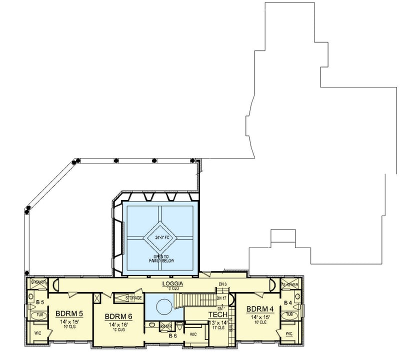 Plan 36627TX: Luxury European Home Plan with Wine Grotto - Floor Plan - 2nd Floor - European, French Country