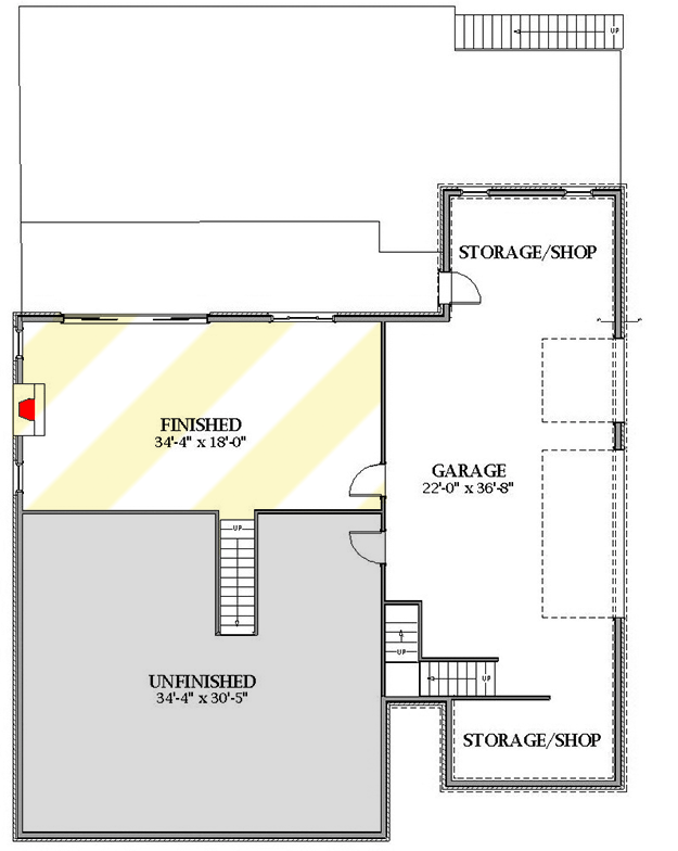 Plan 46417LA: Exclusive Georgian House Plan with Walk-out Basement - Floor Plan - Lower Level - Georgian, Traditional