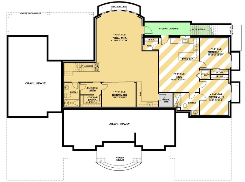 Plan 666103RAF: Luxuriously Spacious Home Plan with Lower-level ADU - Floor Plan - Lower Level - European, Mediterranean, Transitional