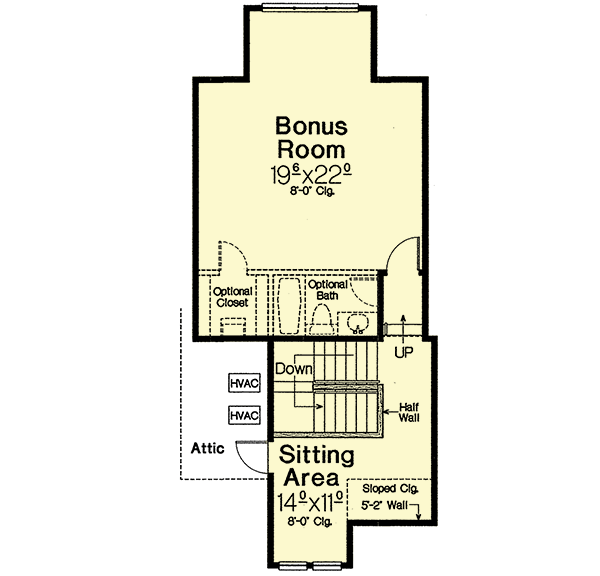 Plan 48611FM: Exclusive New American Home Plan with Bonus Room Upstairs - Floor Plan - 2nd Floor - Country, Craftsman, New American, Northwest