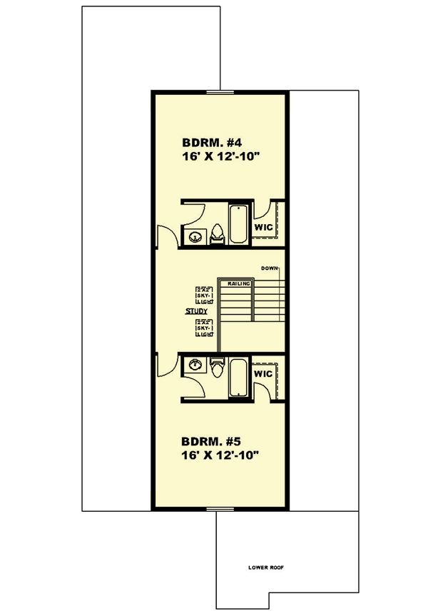 Plan 35594GH: 3-Story House Plan with Lower-level Garage - Floor Plan - 3rd Floor - Craftsman, Mountain, Northwest, Vacation