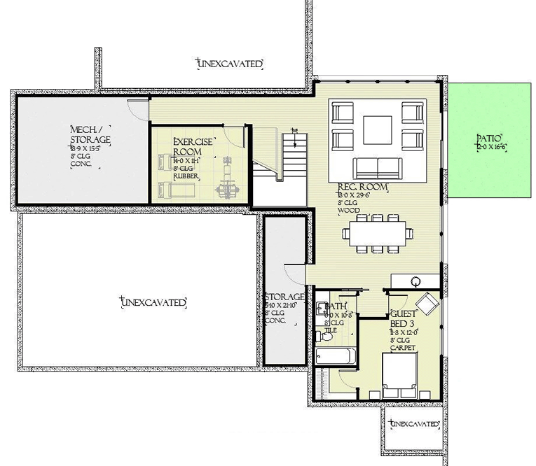 Plan 970089VC: Beautiful Modern 4-Bed Home Plan with 2-Story Open Concept Floor Plan - Floor Plan - Optional Lower Level - Contemporary, Modern, Northwest
