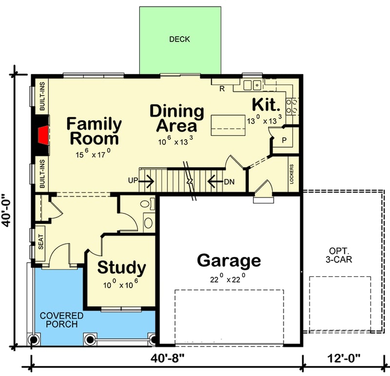 Plan 42670DB: 4-Bed Craftsman Home Plan with a Shingle Exterior - Floor Plan - Main Level - Craftsman, Northwest, Prairie, Traditional