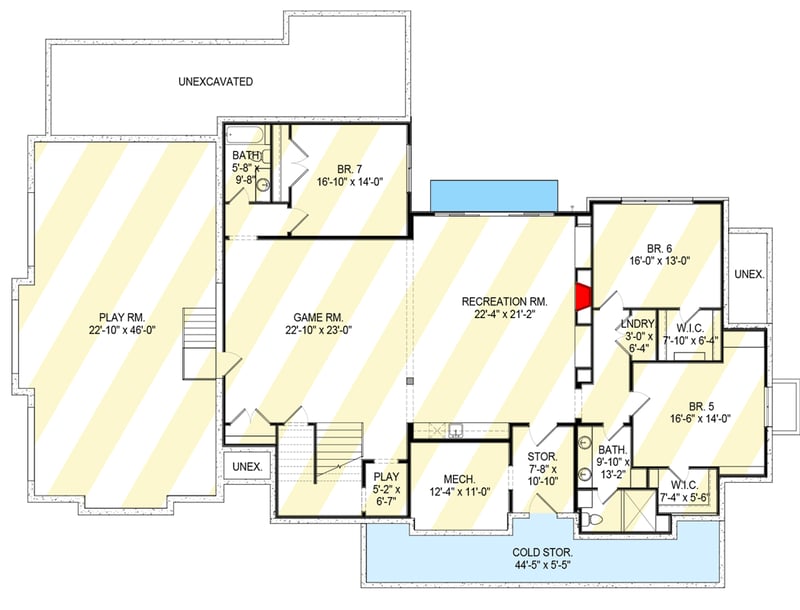 Plan 290160IY: Modern Farmhouse Plan with Optionally Finished Walkout Basement - Floor Plan - Optionally Finished Lower Level - Country, Farmhouse, Modern Farmhouse