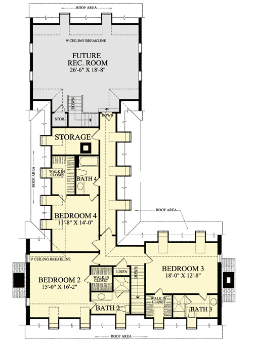 Plan 32524WP: Traditional Colonial Home Plan - Floor Plan - 2nd Floor - Colonial, Georgian, Traditional