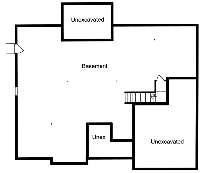 Plan 39308ST: One Level Home Plan with Brick and Stone Exterior and 2 Fireplaces - Floor Plan - Unfinished Basement - Country, Traditional