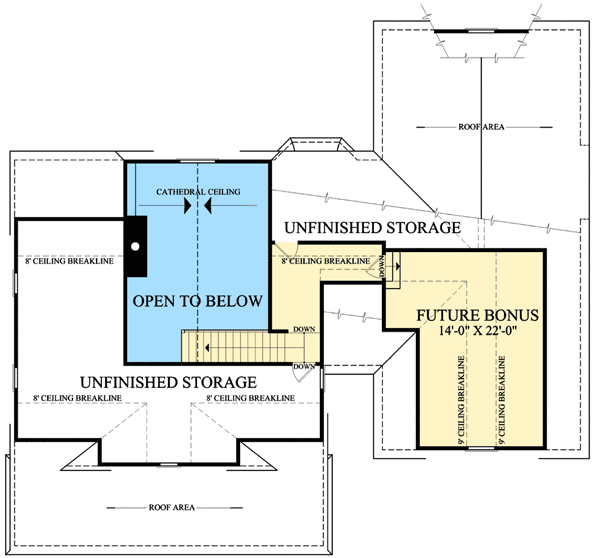 Plan 32594WP: 3 Bedroom Country Cottage - Floor Plan - 2nd Floor - Country