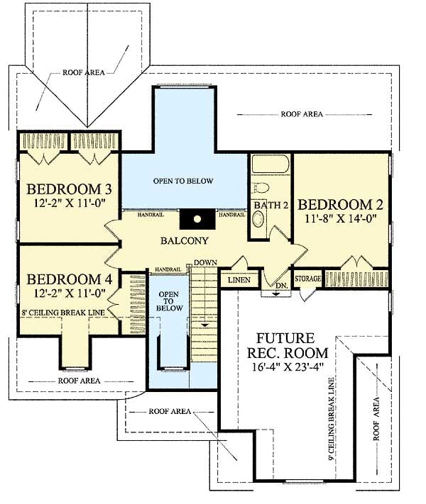 Plan 32654WP: Inviting Shingle Style House Plan - Floor Plan - 2nd Floor - Cape Cod