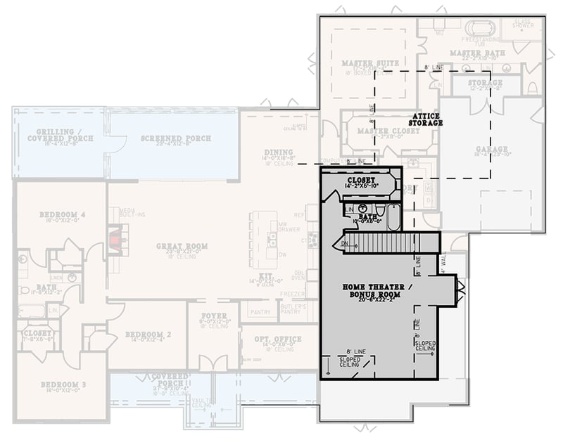 Plan 70816MK: 4-Bed Country Craftsman House Plan with Screened Porch - Floor Plan - Bonus Level - Country, Craftsman, New American, Traditional