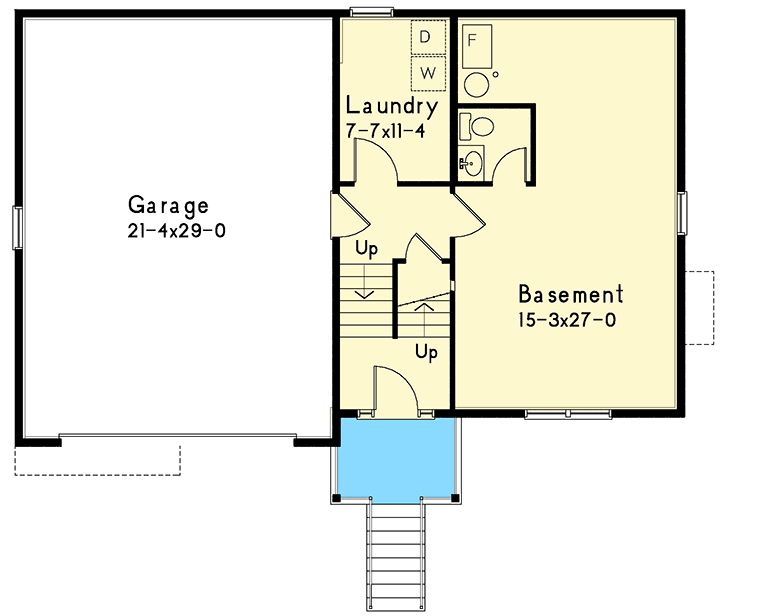 Plan 22170SL: Traditional Two-story Home Plan with Open Living Space - Floor Plan - Lower Level - Traditional