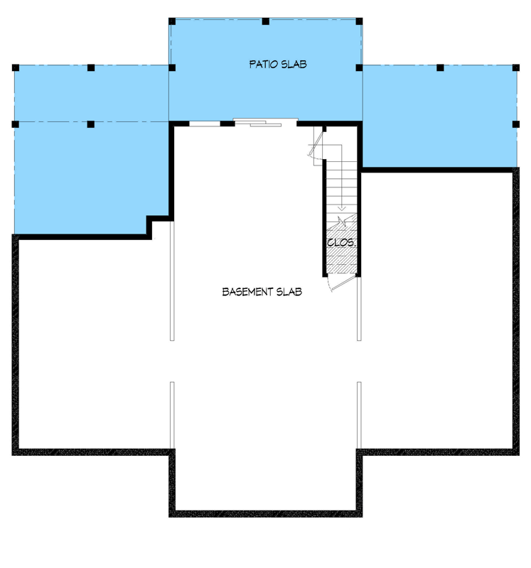 Plan 68791VR: Split Bedroom Vacation Home Plan with Vaulted Interior and Large Rear Deck - Floor Plan - Lower Level - Walkout (Standard) - Country, Mountain, Rustic