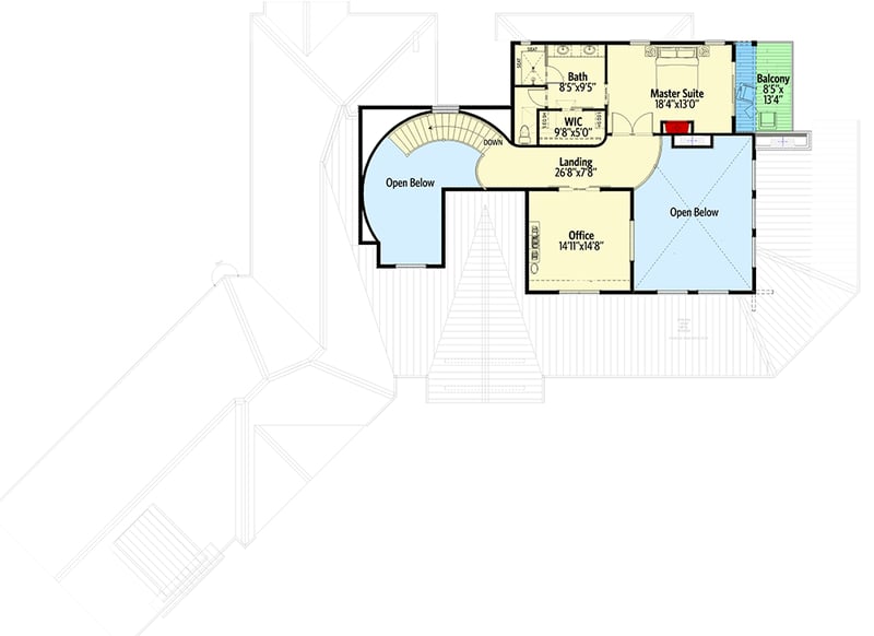 Plan 64518SC: Mountain Craftsman House Plan with Two Master Suites and 4-Car Garage - Floor Plan - 2nd Floor - Craftsman, Mountain