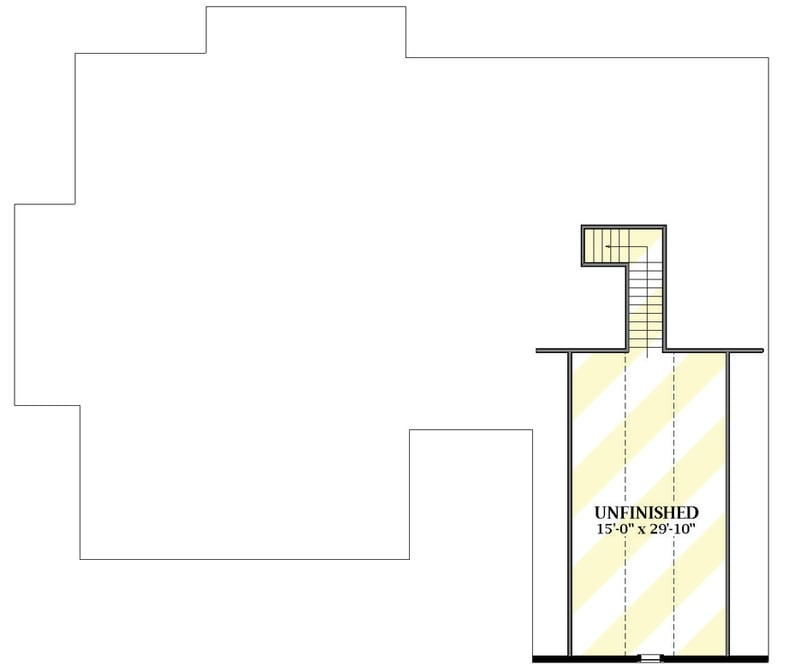 Plan 46446LA: Country Craftsman Home Plan with Super-sized Walk-in Pantry - Floor Plan - Bonus - Bungalow, Cottage, Country, Craftsman, Farmhouse, New American