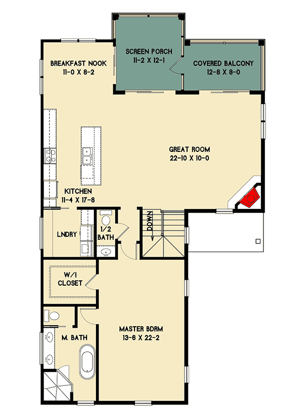 Plan 31594GF: Contemporary Southern Home Plan with Screened Porch - Floor Plan - 2nd Floor - Beach, Coastal, Contemporary, Southern, Vacation