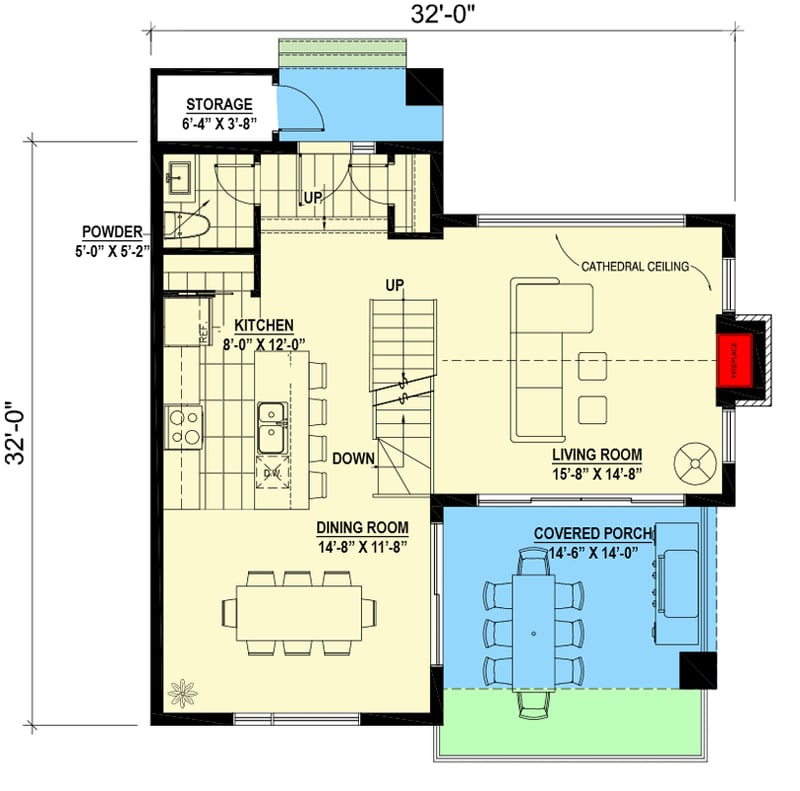 Plan 90322PD: Contemporary Mountain Home Plan for Sloped Lot - Floor Plan - Main Level