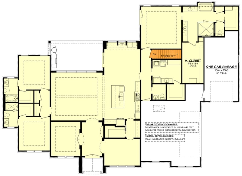 Plan 51875HZ: Hill Country House Plan with Home Office and Keeping Room - 3078 Sq Ft - Floor Plan - Basement Stairs - European, Hill Country, Mediterranean, Ranch, Southern, Spanish, Transitional