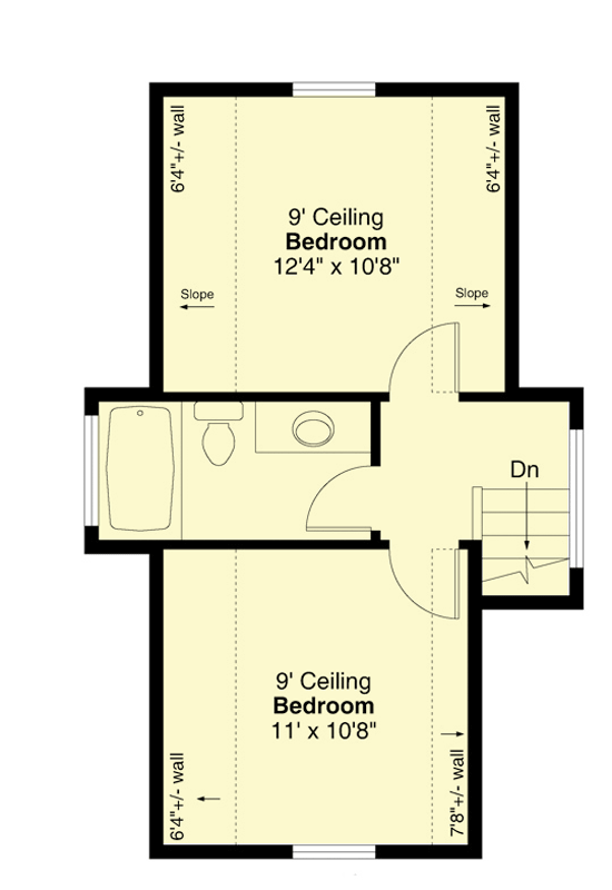 Plan 72295DA: 795 Square Foot ADU Offering Cozy and Functional Living - Floor Plan - 2nd Floor - Country, Traditional