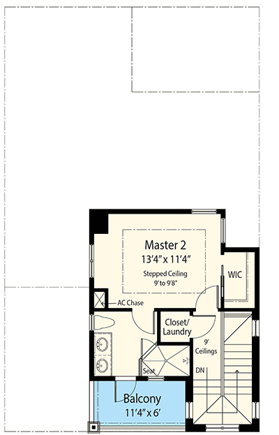 Plan 33154ZRX: Beach Cottage with Two Masters