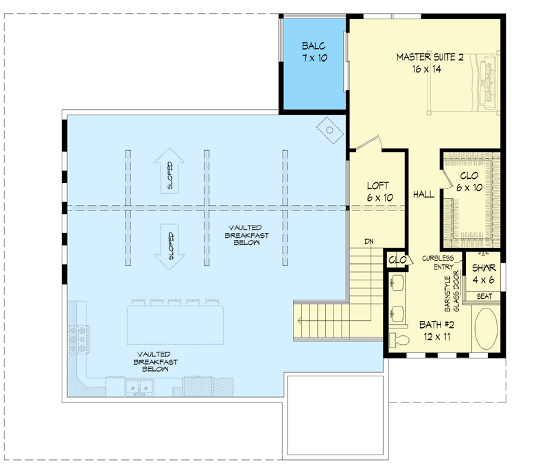 Plan 68878VR: Back Woods House Plan with Wraparound Porch and a Drive-Under Garage - Floor Plan - 2nd Floor - Country, Craftsman, Mountain, Rustic