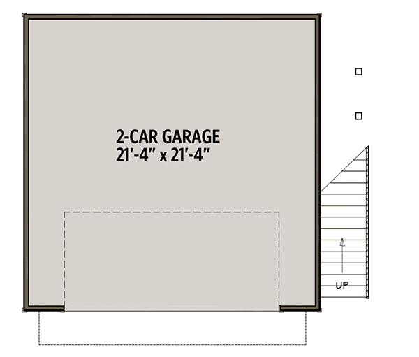 Plan 50201PH: 484 Square Foot ADU with Open Floor Plan - Floor Plan - Main Level - Carriage, Craftsman, Traditional