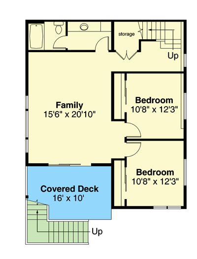 Plan 72310DA: Rustic Contemporary Home Plan for the Up-sloping Lot - Floor Plan - Basement - Contemporary, Mountain, Northwest, Rustic