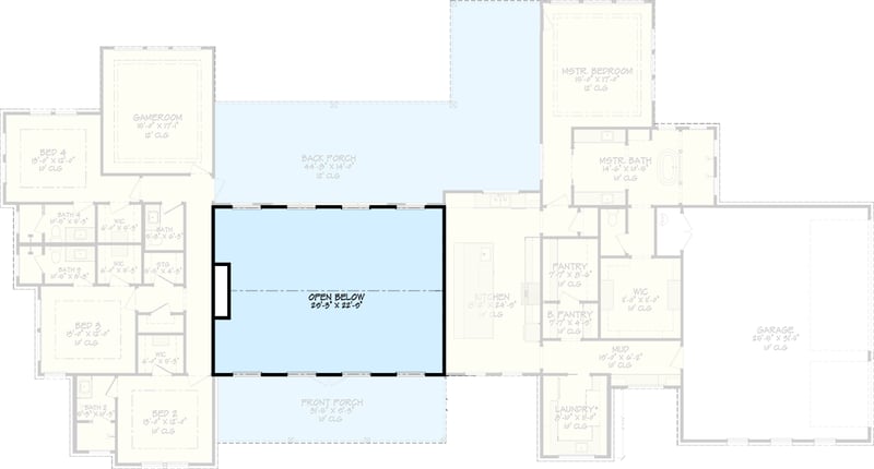 Plan 150006HRP: Contemporary Hill Country House Plan with Split-bed Layout - Floor Plan - 2nd Floor - Contemporary, Hill Country, New American, Ranch