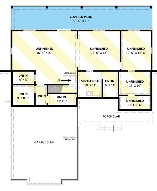 Plan 12070JL: New American Farmhouse Plan with Vaulted Open Floor Plan and a Quiet Home Office - Floor Plan - Optionally Finished Basement - Country, Farmhouse, Modern Farmhouse, New American, Traditional, Transitional