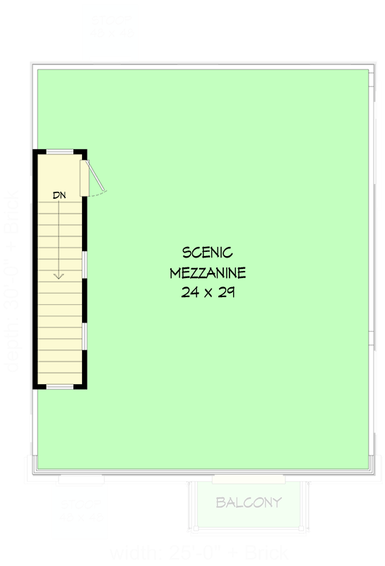 Plan 68985VR: 3-Story 25-Foot-Wide House Plan with Rooftop Deck - Floor Plan - Deck - Contemporary
