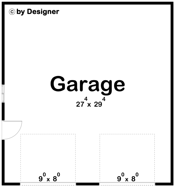 Plan 623118DJ: Traditional Style 2-Car Detached Garage Plan - Floor Plan - Main Level - Traditional