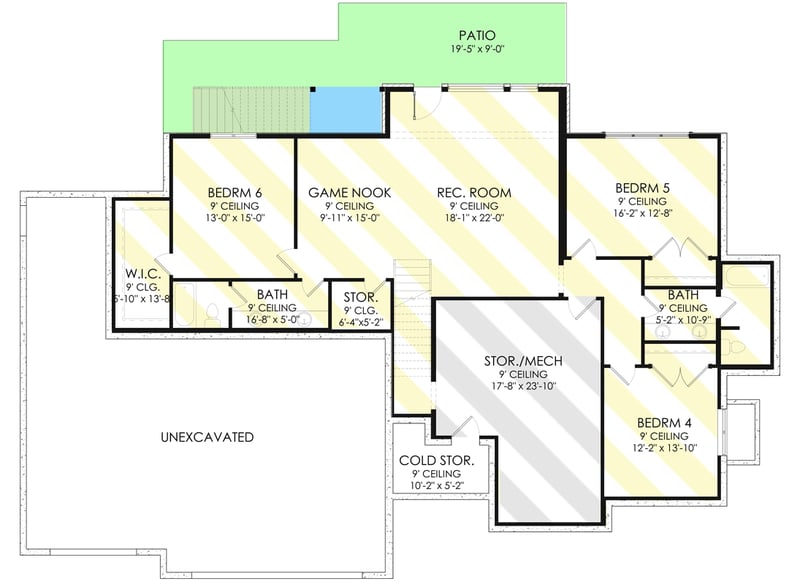 Plan 490048NAH: Modern European Home Plan with Vaulted Great Room - Floor Plan - Optionally Finished Walkout Basement - Contemporary, Country, European, New American, Transitional