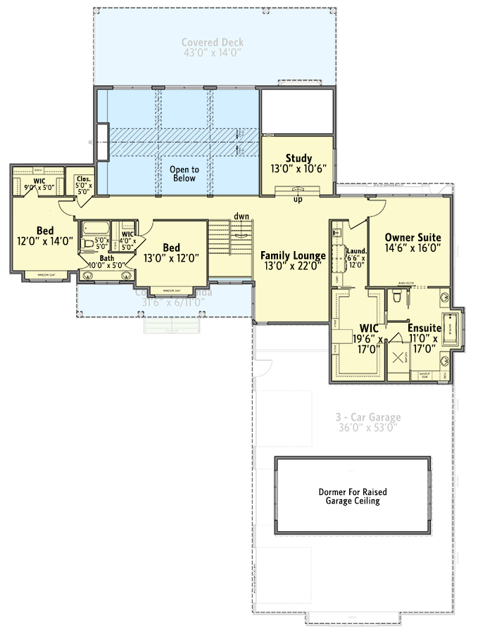 Plan 81724AB: Modern Farmhouse Plan with Expansive Garage and 3,895 Square Feet of Living Space - Floor Plan - 2nd Floor - Country, Farmhouse, Modern Farmhouse, New American, Northwest