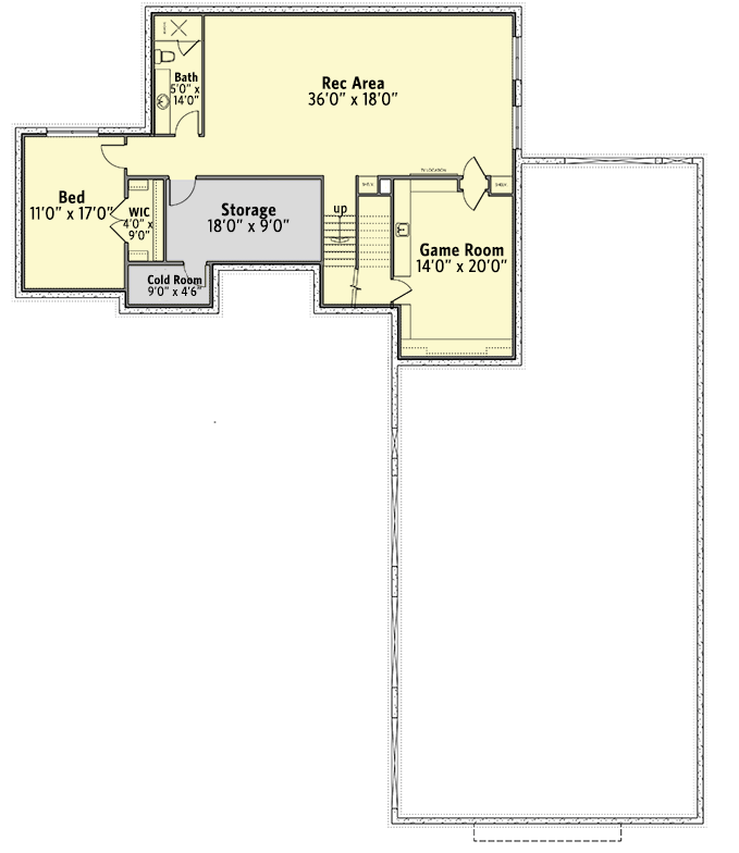 Plan 81724AB: Modern Farmhouse Plan with Expansive Garage and 3,895 Square Feet of Living Space - Floor Plan - Lower Level - Country, Farmhouse, Modern Farmhouse, New American, Northwest
