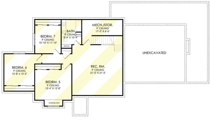Plan 490054NAH: 4 Bed Transitional House Plan with Upstairs Master Suite with Fireplace - Floor Plan - Optional Lower Level - European, Traditional, Transitional