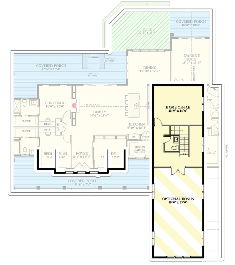 Plan 46476LA: Exclusive 3-Bed Modern Farmhouse with Hidden Pantry - Floor Plan - 2nd Floor - Country, Farmhouse, Modern Farmhouse, New American, Traditional
