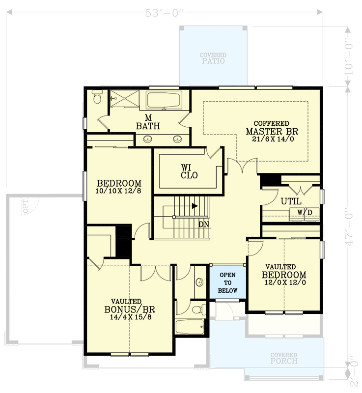 Plan 28016J: 2700 Square Foot Craftsman with Flexible Bedroom Account and a 3-Car Garage - Floor Plan - 2nd Floor - Craftsman, New American, Northwest