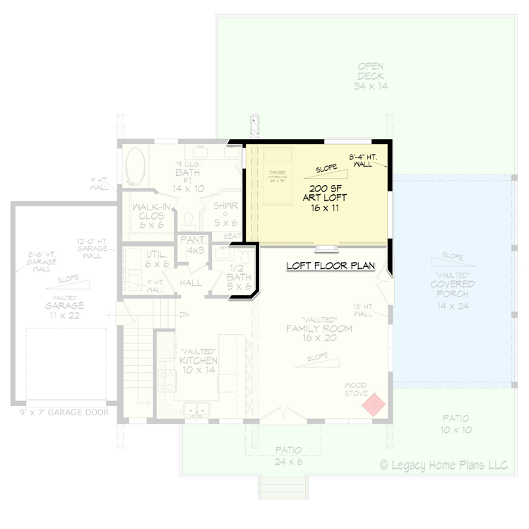 Plan 680110VR: 2-Bed Modern Mountain Home Plan Under 1600 Square Feet with 1-Car Garage - Floor Plan - Upper Level Loft - Contemporary, Mountain, Rustic