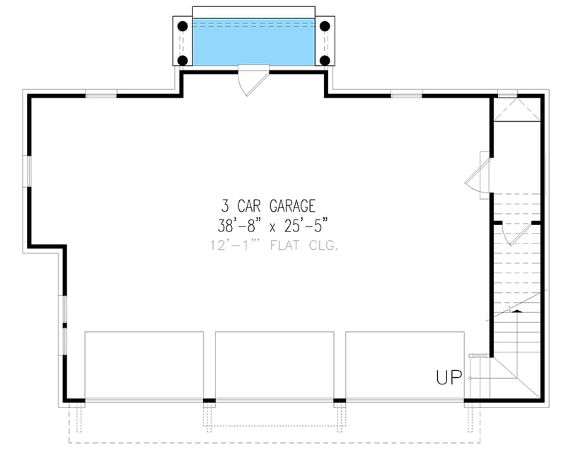Plan 25805GE: 942 Square Foot Craftsman Garage Apartment - Floor Plan - Main Level - Country, Craftsman, New American, Rustic