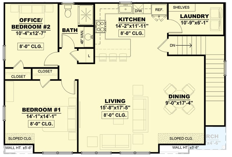 Plan 810018RBT: 1345 Square Foot Carriage House Plan with Flex Room - Floor Plan - 2nd Floor - Carriage, Country, Craftsman, Traditional