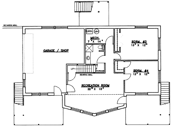 Plan 35051GH: Great Views with Garage Options - Floor Plan - Basement - Contemporary, Mountain, Vacation