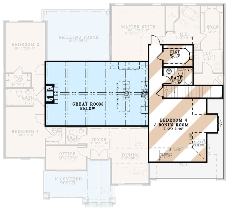 Plan 70849MK: Rustic One-Story Craftsman Home Plan Under 2400 Square Feet with Bonus Expansion - Floor Plan - 2nd Floor