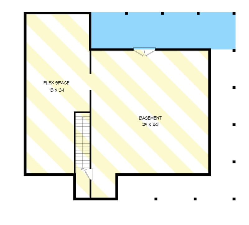 Plan 680144VR: Rustic Farmhouse with 2400 Square Feet of Living Space and Two Master Suites - Floor Plan - Lower Level - Country, Craftsman, Farmhouse, Mountain, Rustic