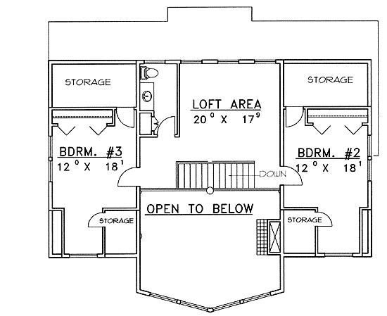 Plan 35355GH: Great Views - Floor Plan - 2nd Floor - Mountain, Northwest, Vacation