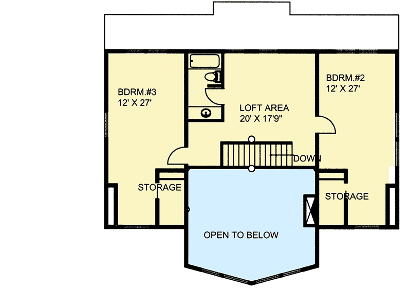 Plan 35393GH: Ideal Cottage Home Plan - Floor Plan - 2nd Floor - Contemporary, Mountain, Northwest, Vacation